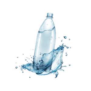 Three bottles of mineral water